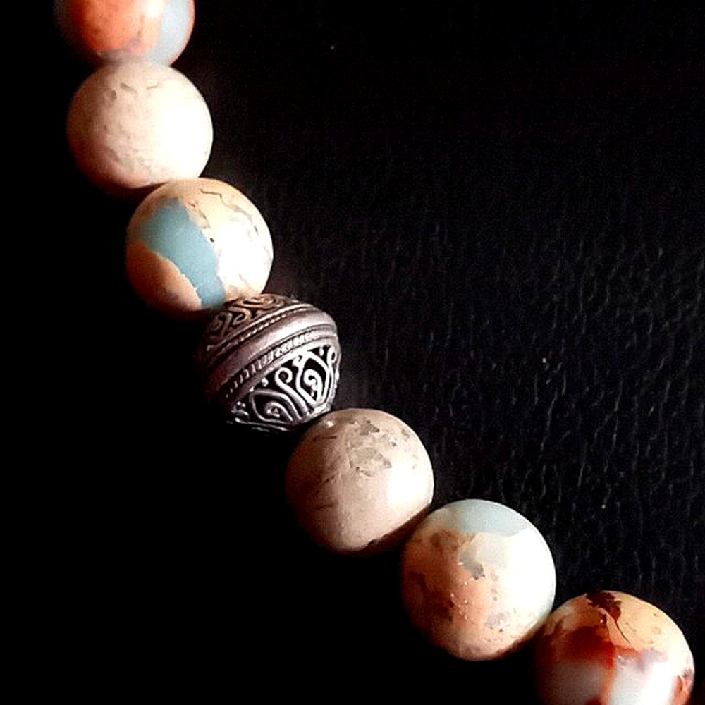 SAMUEL B BEAUTIFUL INDONESIA MADE BEAD NECKLACE - Picture 2 of 9